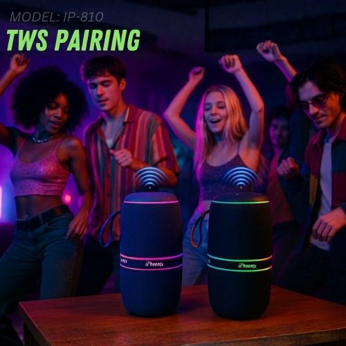 IP-810 Portable BT Wireless Speaker 15 Hours Playtime 10800mAh Battery 70W - Blue