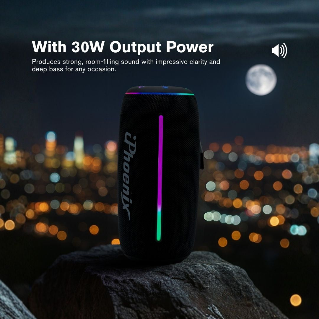 IP-860 POWERFUL PORTABLE SPEAKER TWS COMPATIBLE - Black