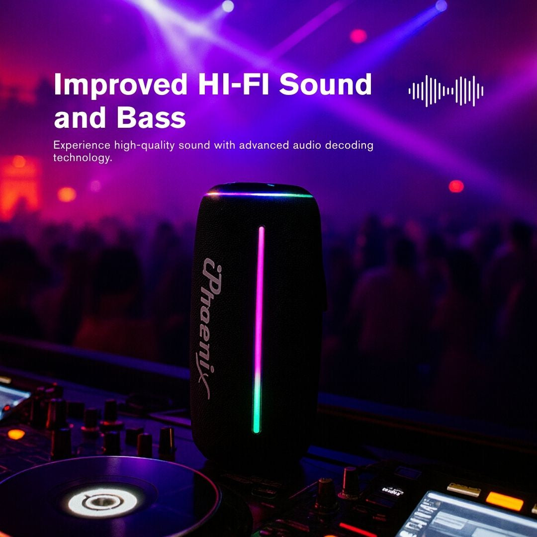 IP-860 POWERFUL PORTABLE SPEAKER TWS COMPATIBLE - Black