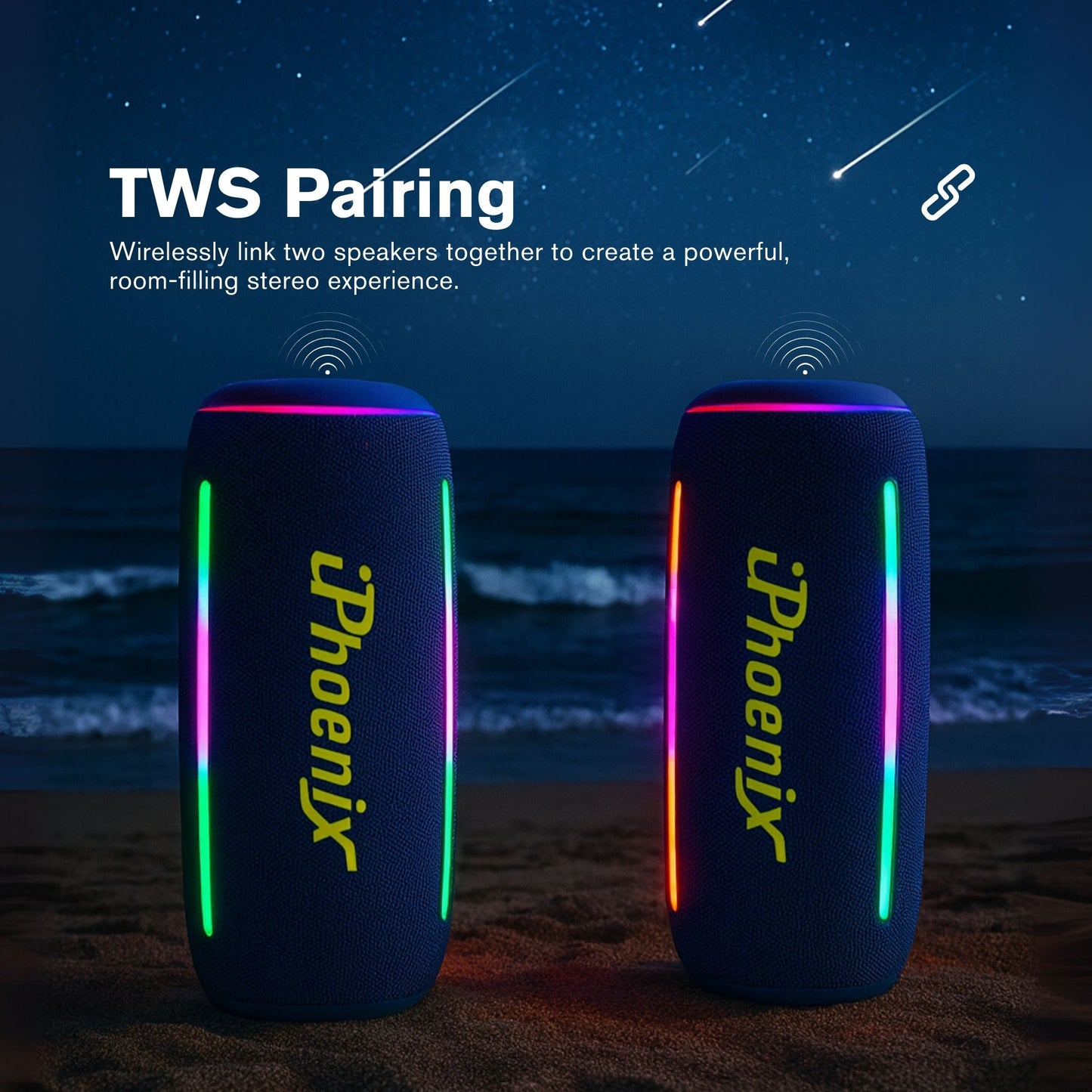IP-860 POWERFUL PORTABLE SPEAKER TWS COMPATIBLE - Blue