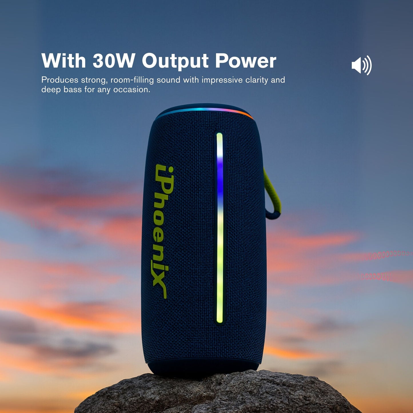 IP-860 POWERFUL PORTABLE SPEAKER TWS COMPATIBLE - Blue