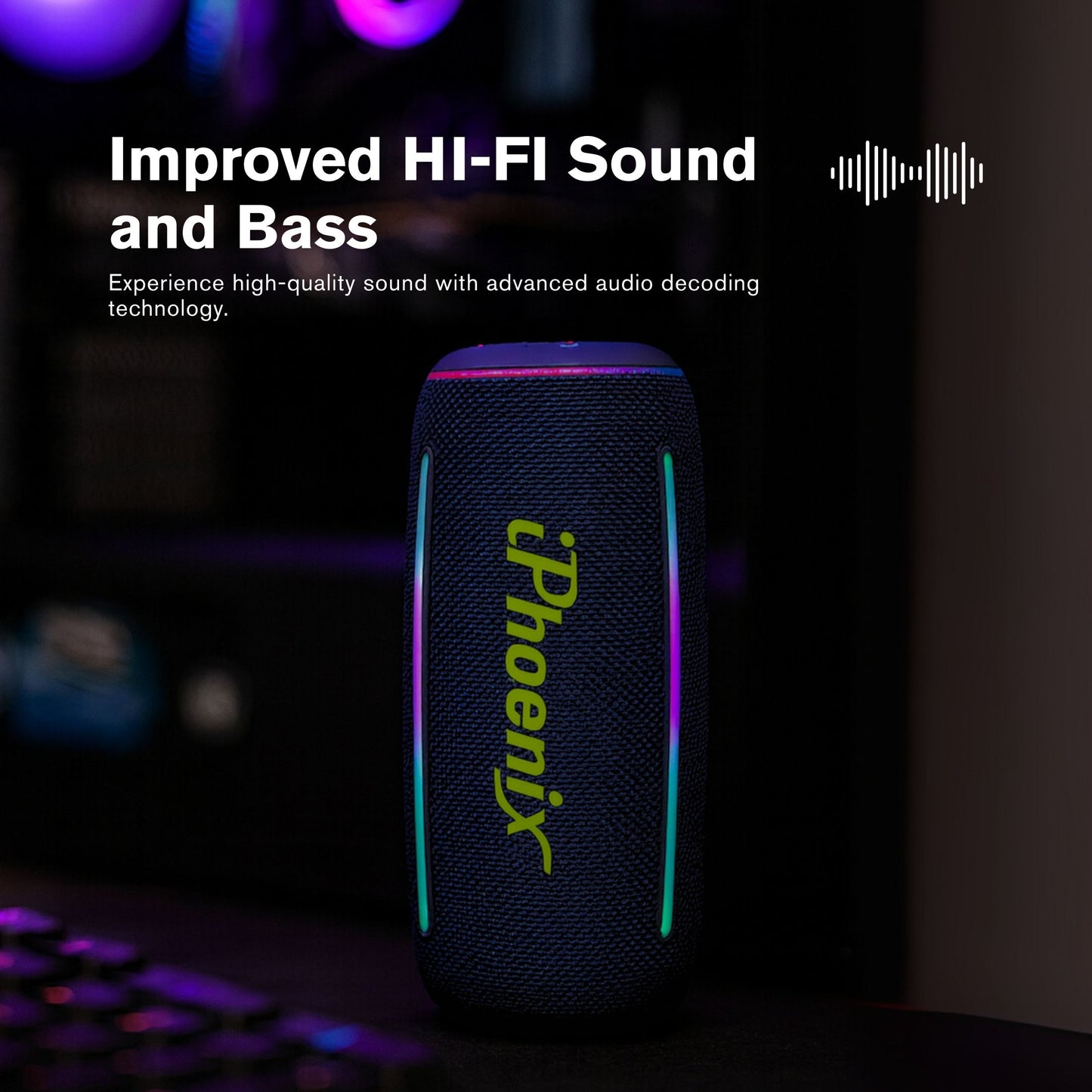 IP-860 POWERFUL PORTABLE SPEAKER TWS COMPATIBLE - Blue