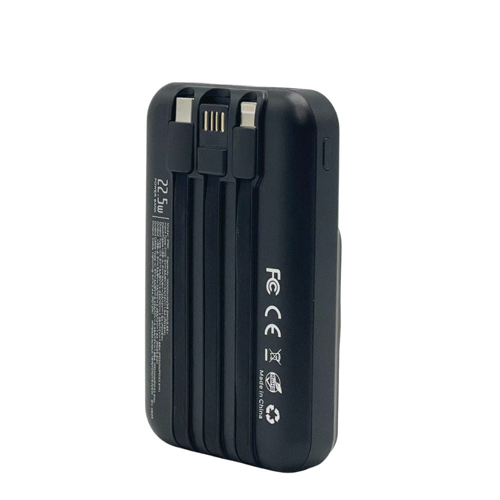 IP-90 Power Bank with Magnetic Fast Charging Power Supply - Black