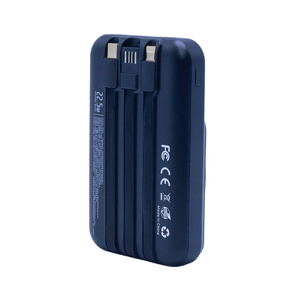 IP-90 Power Bank with Magnetic Fast Charging Power Supply - Blue