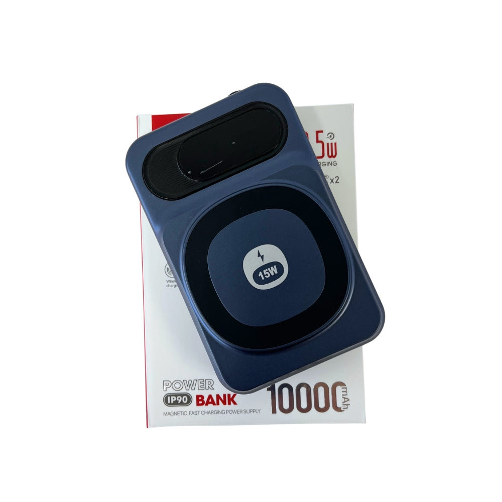 IP-90 Power Bank with Magnetic Fast Charging Power Supply - Blue
