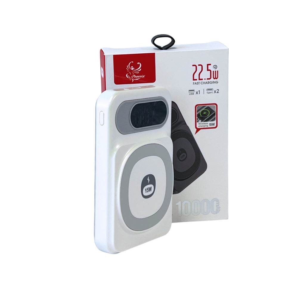 IP-90 Power Bank with Magnetic Fast Charging Power Supply - White