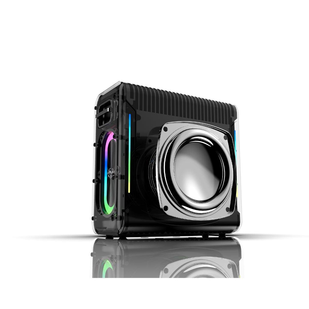 IX-100 6 Hrs/ 4000 mAh Wireless BT XBass Portable Karaoke Speaker with Microphone - Black