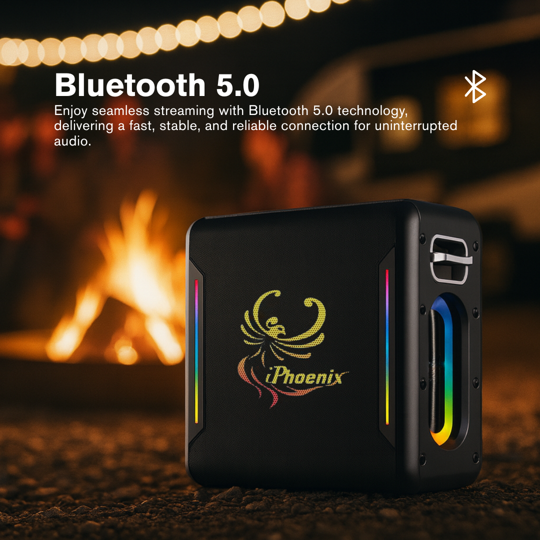IX-100 6 Hrs/ 4000 mAh Wireless BT XBass Portable Karaoke Speaker with Microphone - Black