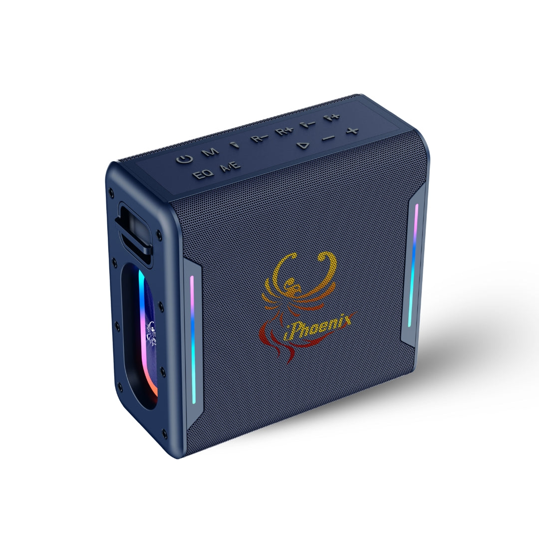 IX-100 6 Hrs/ 4000 mAh Wireless BT XBass Portable Karaoke Speaker with Microphone - Blue