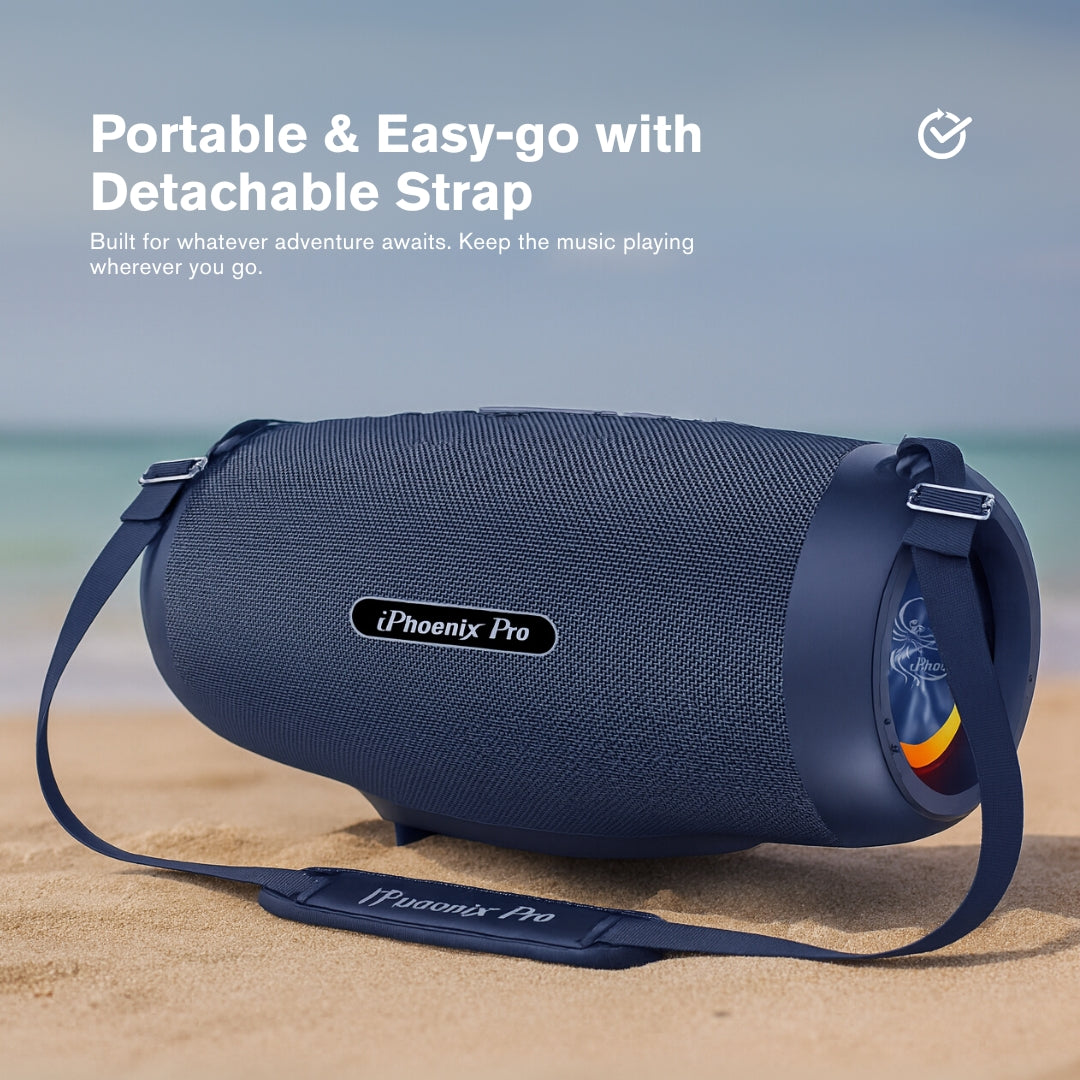 IX-109 80W Wireless Bluetooth Loud Speaker Detachable Strap - Blue