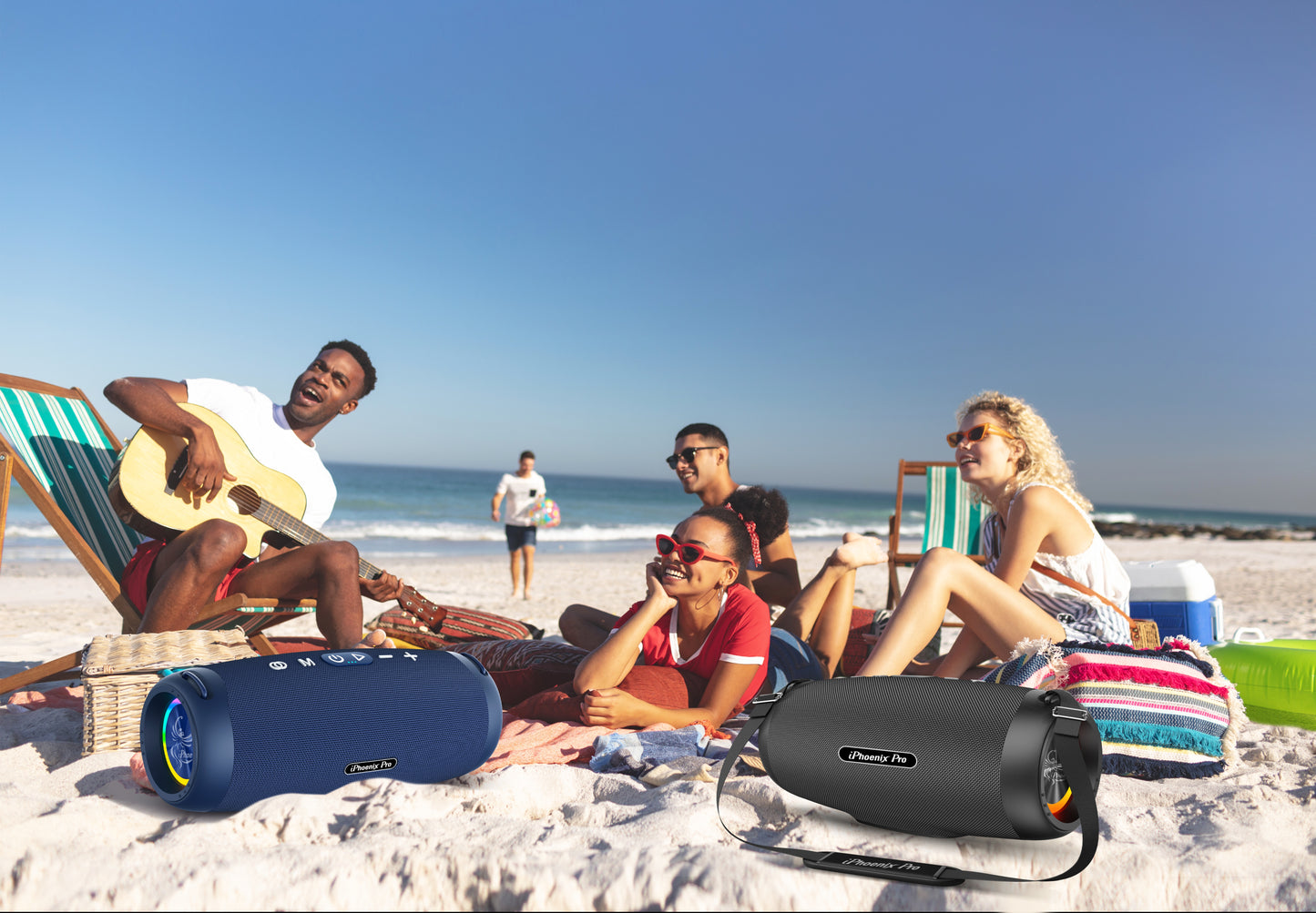 IX-109 80W Wireless Bluetooth Loud Speaker Detachable Strap - Black