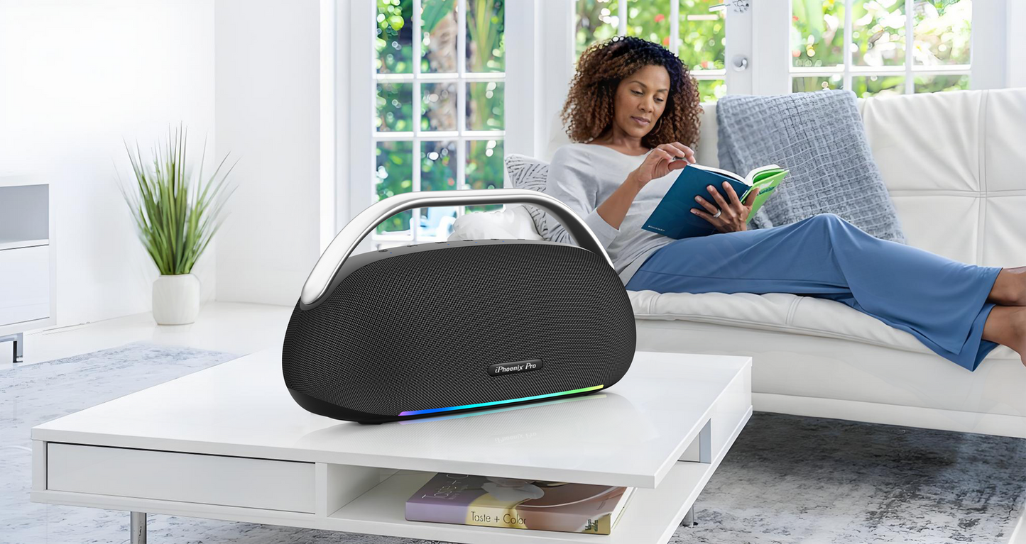 IX-116 6 Hrs/ 300W 30000 mAh BT Wireless Speaker with Microphone - Black