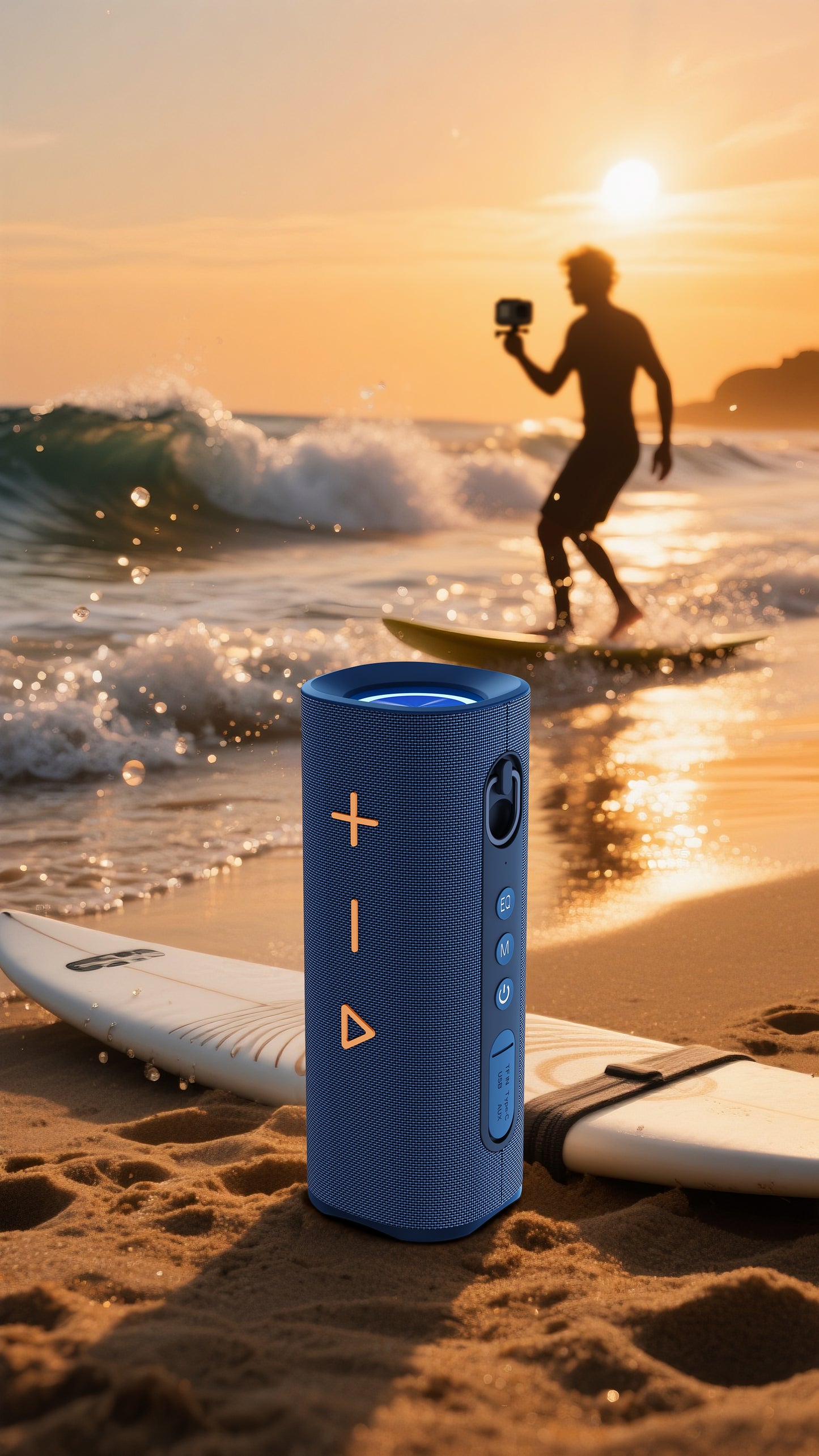 IX-117 6 Hrs 60W BT Wireless TWS Portable Speaker - Blue