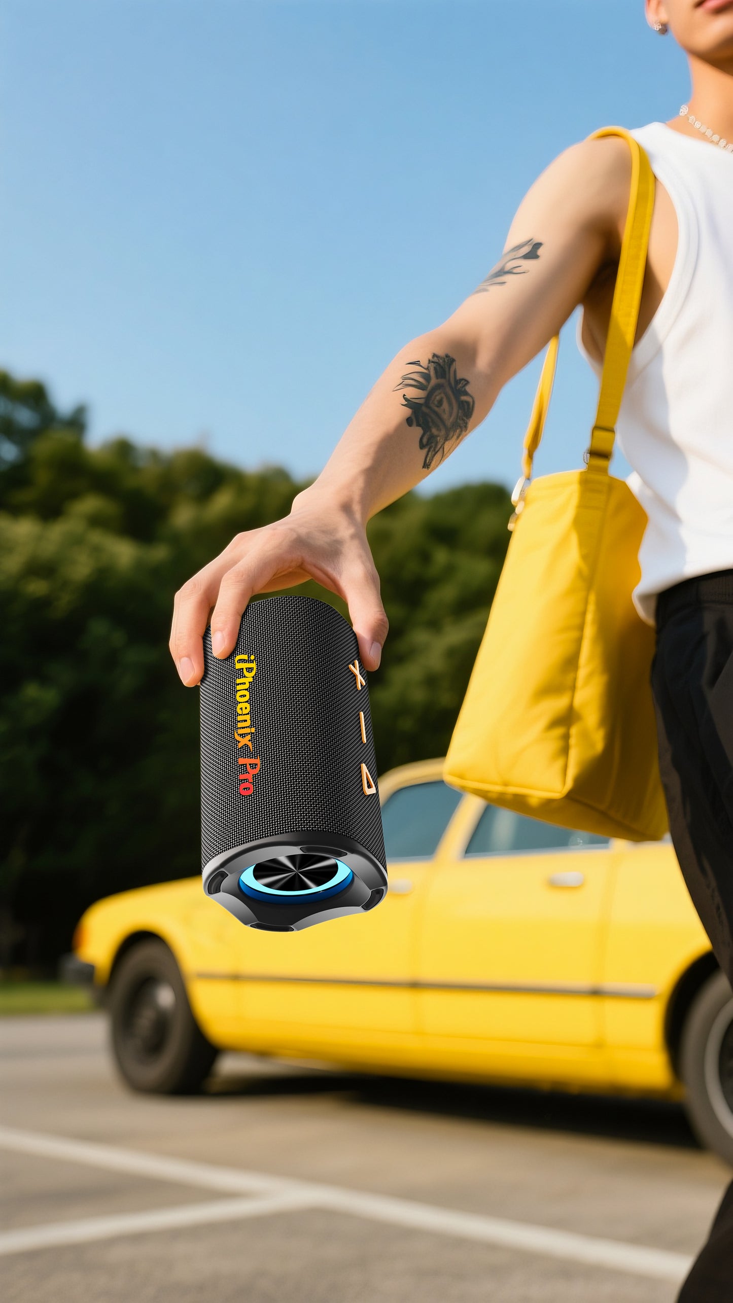 IX-119 9 Hrs 15W BT Wireless TWS Water Resistant Portable Mini Speaker - Black