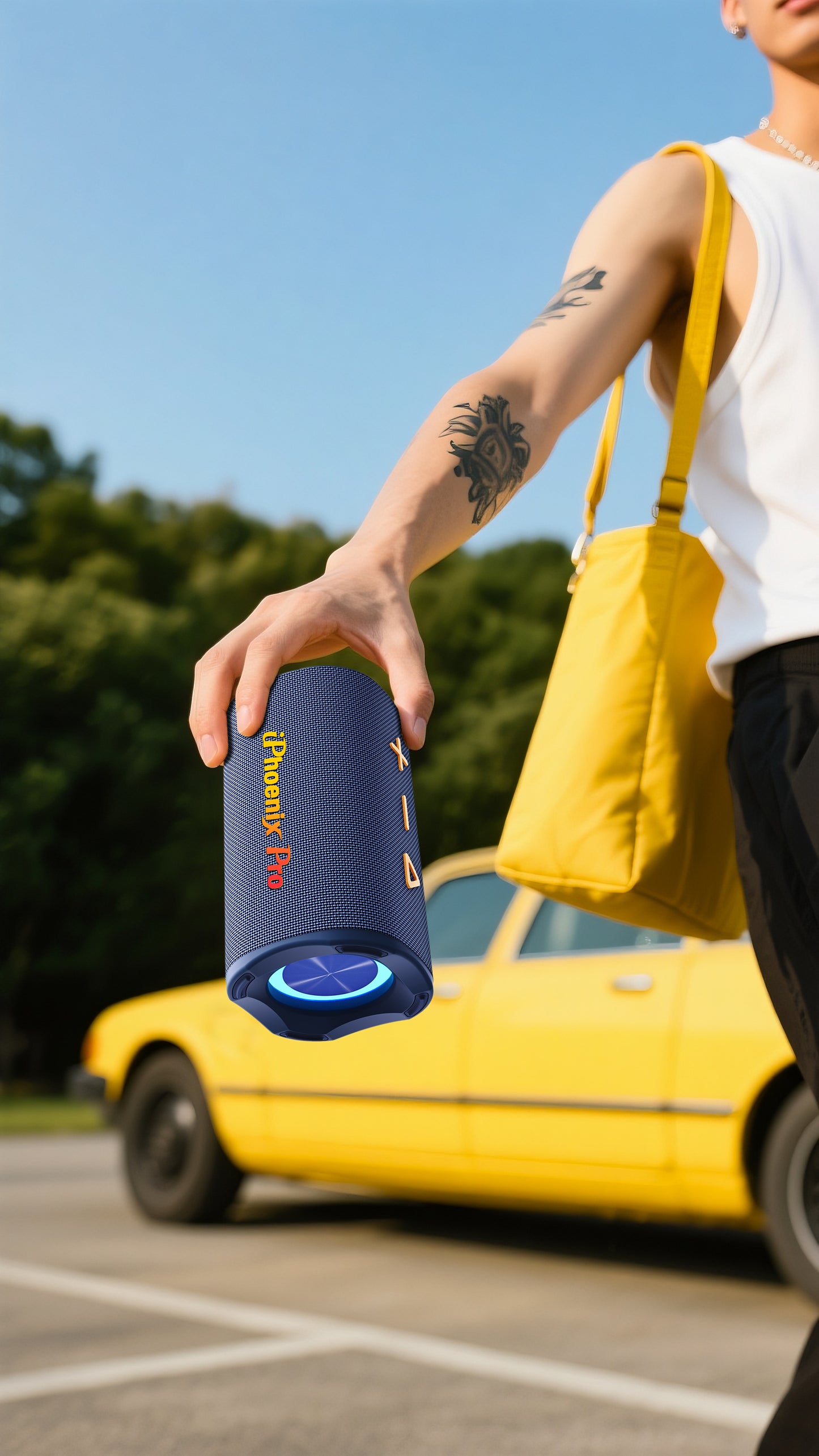IX-119 9 Hrs 15W BT Wireless TWS Water Resistant Portable Mini Speaker - Blue