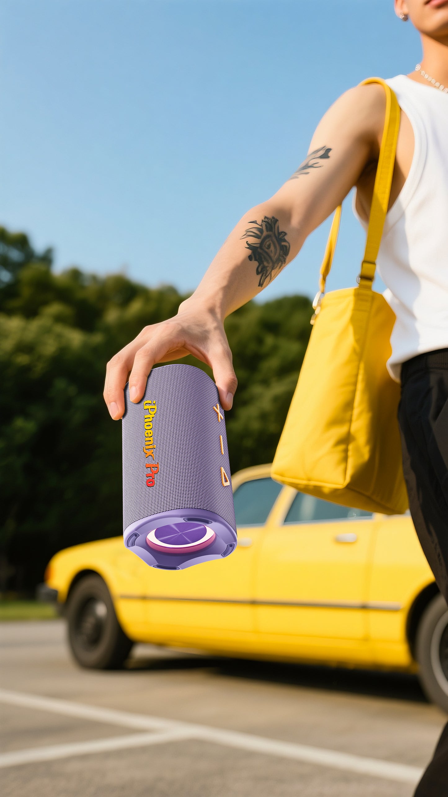 IX-119 9 Hrs 15W BT Wireless TWS Water Resistant Portable Mini Speaker - Purple
