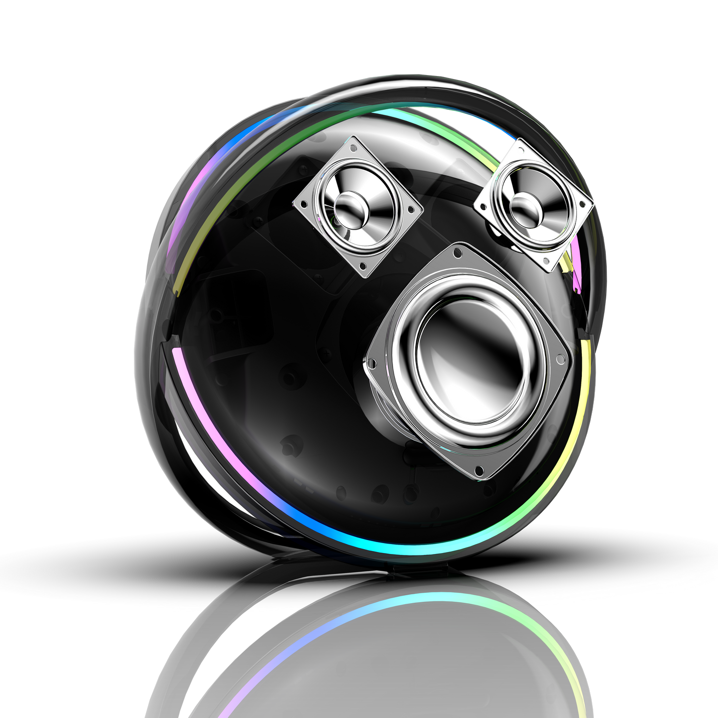 IX-122 9 Hrs/100W Bluetooth Wireless Round Speaker - Silver