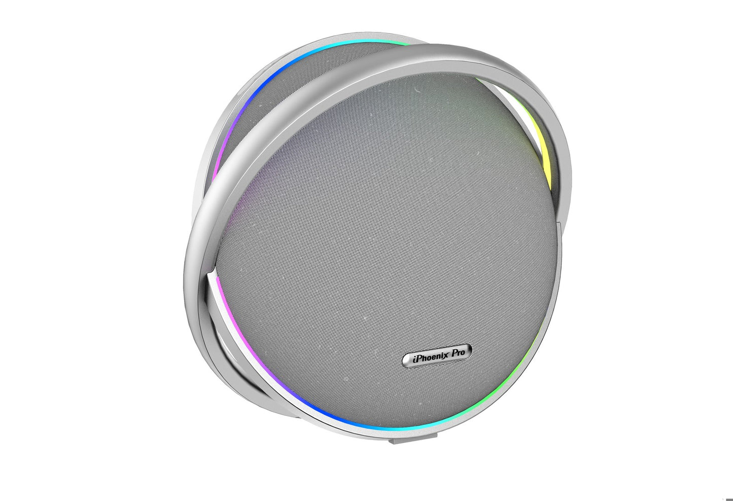 IX-122 9 Hrs/100W Bluetooth Wireless Round Speaker - Silver