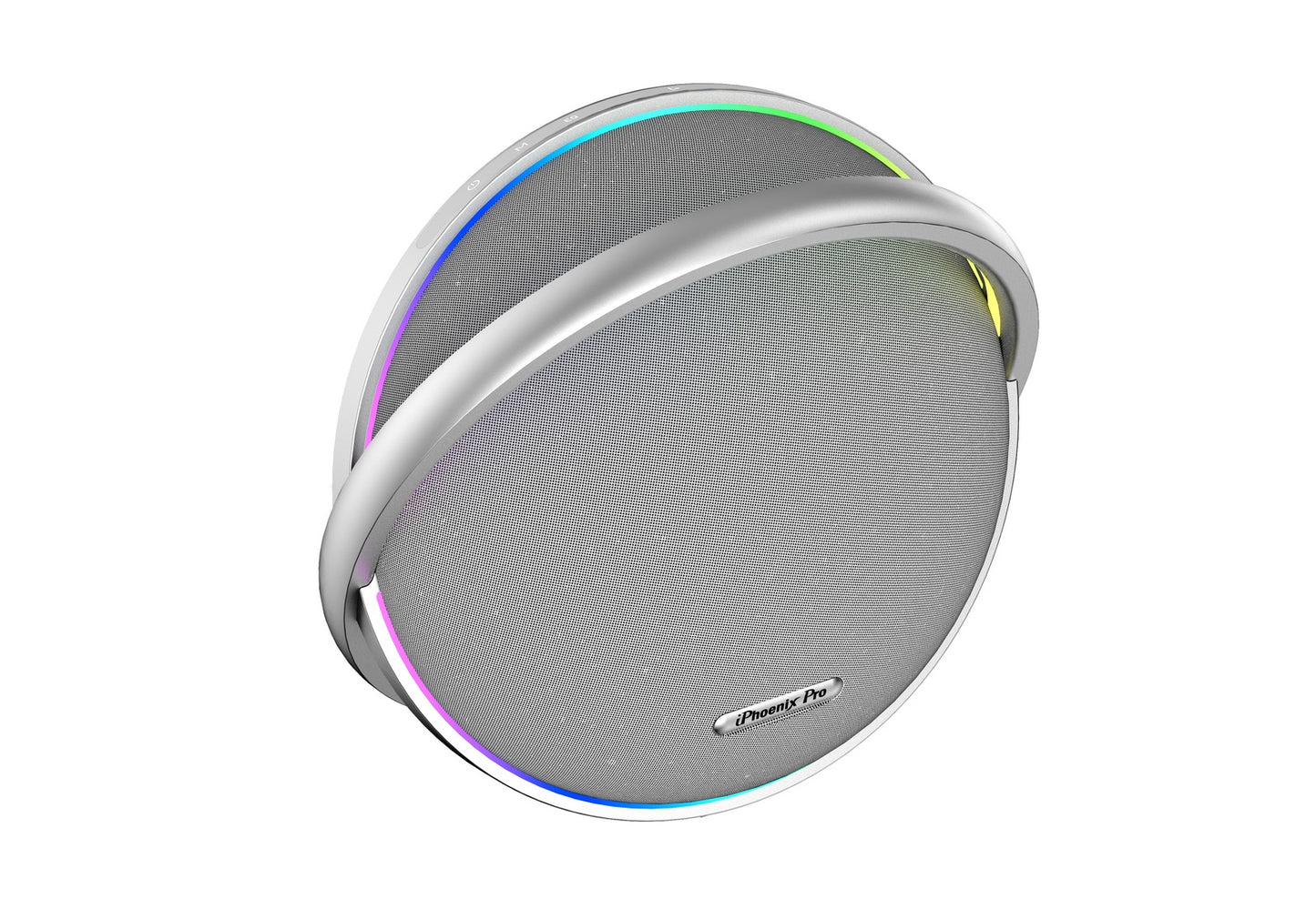 IX-122 9 Hrs/100W Bluetooth Wireless Round Speaker - Silver