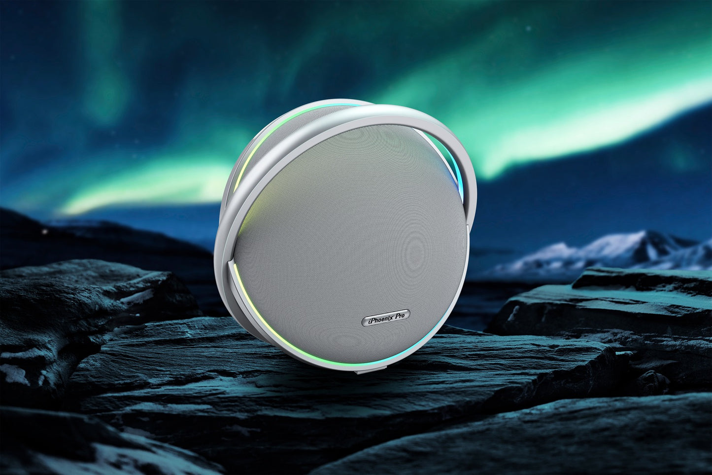 IX-122 9 Hrs/100W Bluetooth Wireless Round Speaker - Silver
