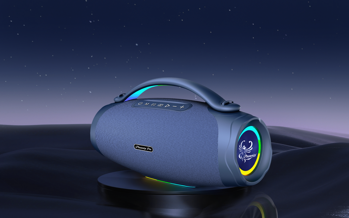 IX-97 8-Hrs/140W 12000 mAh BT Wireless with Rechargeable Microphone Speaker - Blue