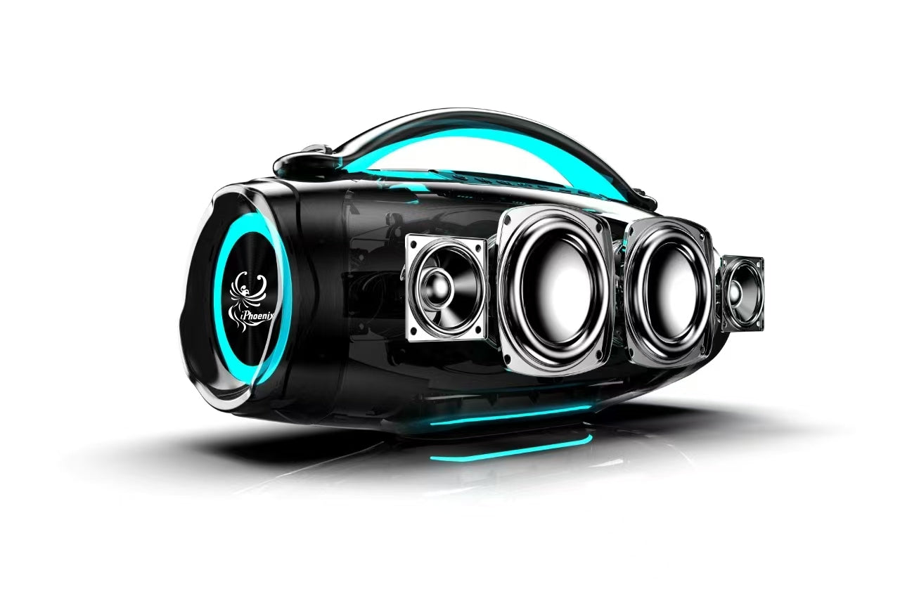 IX-97 8-Hrs/140W 12000 mAh BT Wireless with Rechargeable Microphone Speaker - Black
