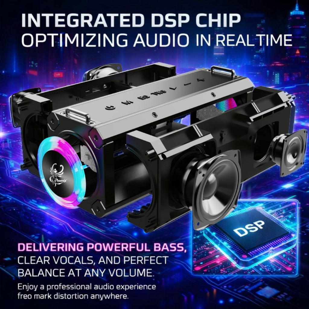 IP-10 Pro Portable Wireless Karaoke Speaker with 120W Power Output