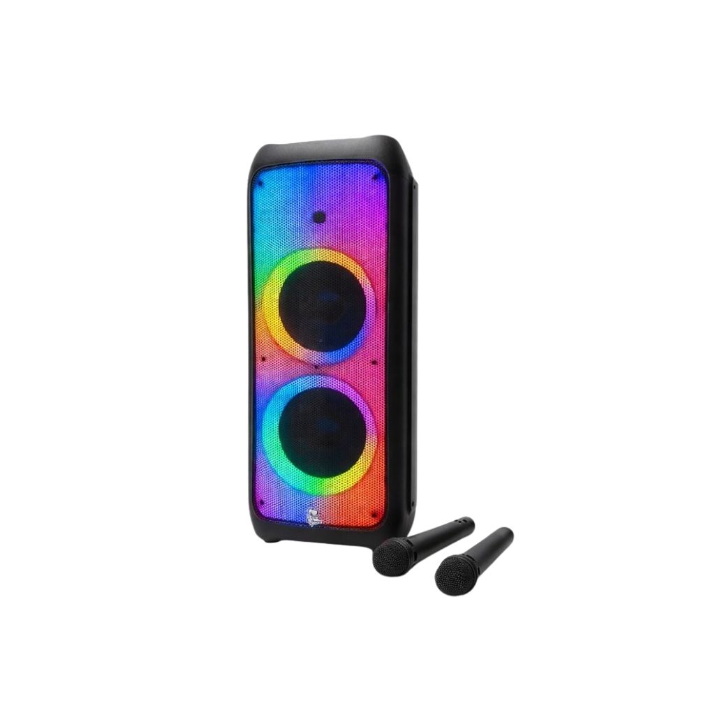 SH-1013 XBASS 2x10 inch Rechargeable Bluetooth Speaker with Dual Wireless Mic