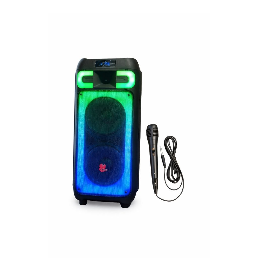 SH-1128 Portable 2x8 inch Bluetooth Speaker with Wired Mic