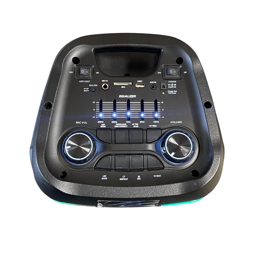 SH-1128 Portable 2x8 inch Bluetooth Speaker with Wired Mic