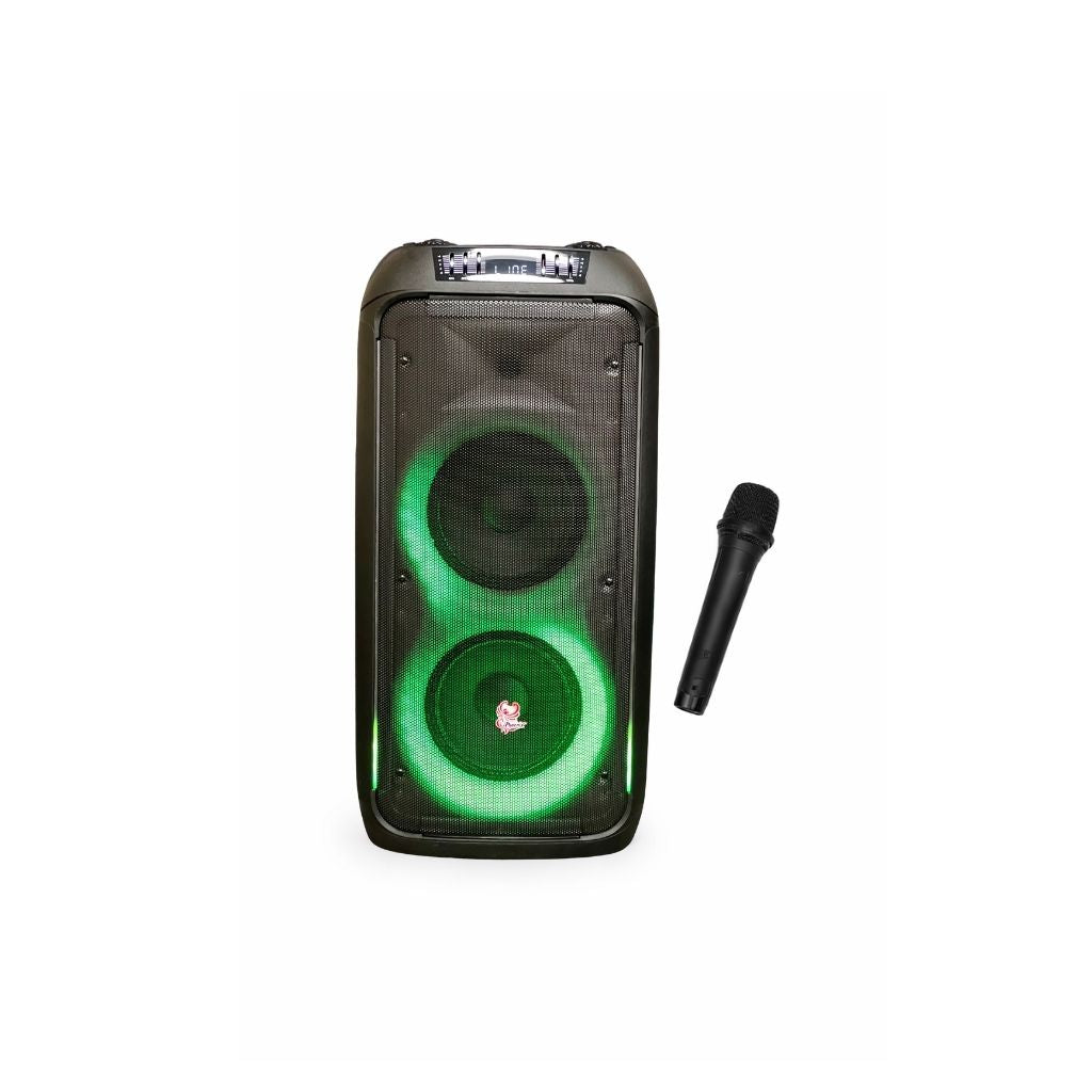 SH-2808 XBASS 2x8 inch Rechargeable Bluetooth Speaker with Wireless Mic