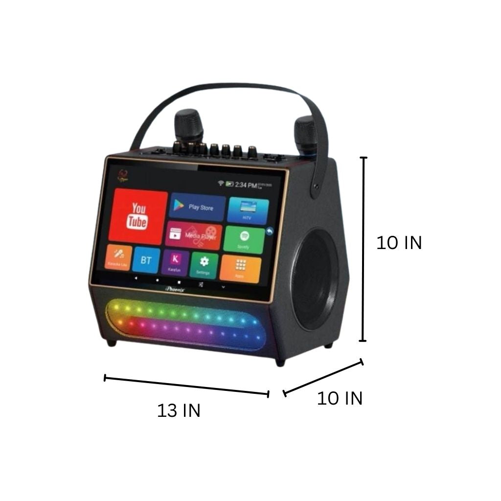 SH 900 Karaoke Portable 13.3 Inch Bluetooth WIFI Touch Screen Speaker 40W with 2 Mic