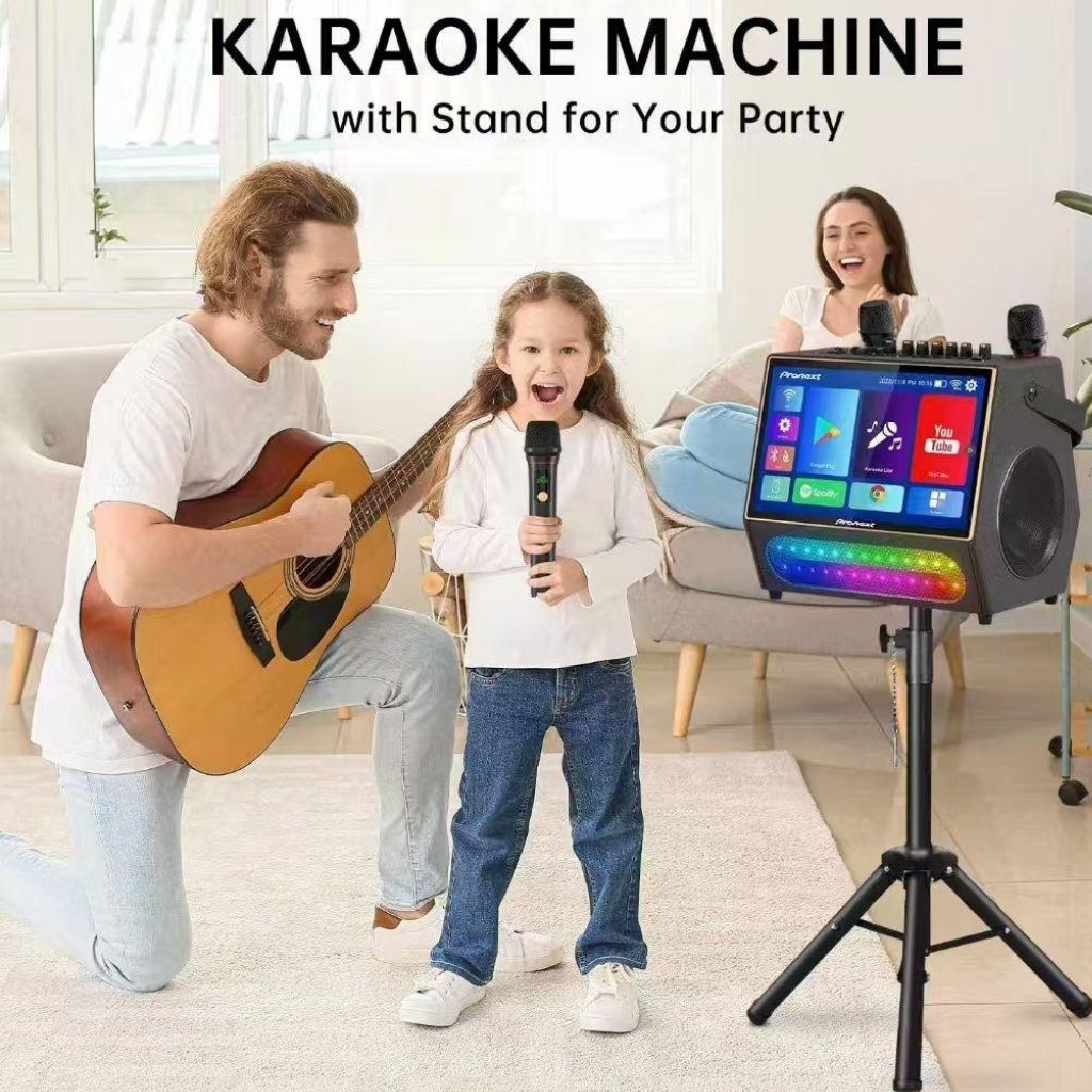 SH 900 Karaoke Portable 13.3 Inch Bluetooth WIFI Touch Screen Speaker 40W with 2 Mic