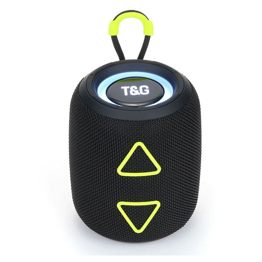 TG-655 Mini Portable Bluetooth Speaker 1200mAh Battery FM USB LED Lights - Black