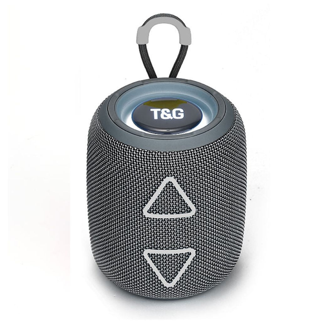 TG-655 Mini Portable Bluetooth Speaker 1200mAh Battery FM USB LED Lights - Dark Gray
