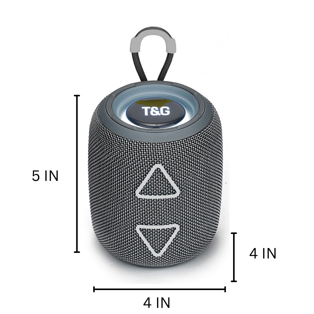 TG-655 Mini Portable Bluetooth Speaker 1200mAh Battery FM USB LED Lights - Dark Gray