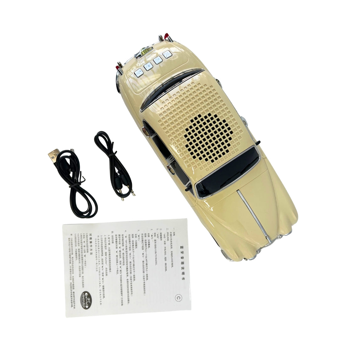 WS-596 New Portable Speaker with FM Radio/Rechargeable Home Gift - Beige