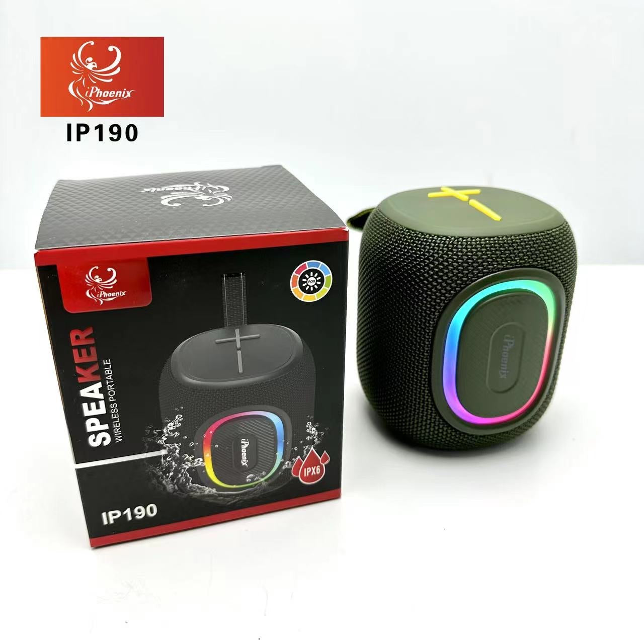 IP 190 Bluetooth Speaker with Radio IPX6 WaterProof and Rechargable