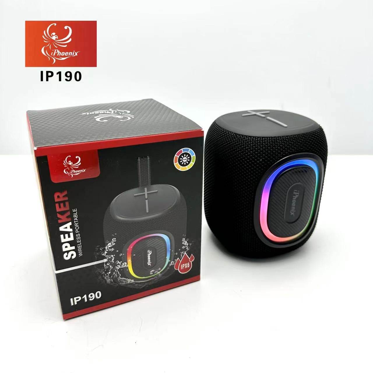 IP 190 Bluetooth Speaker with Radio IPX6 WaterProof and Rechargable