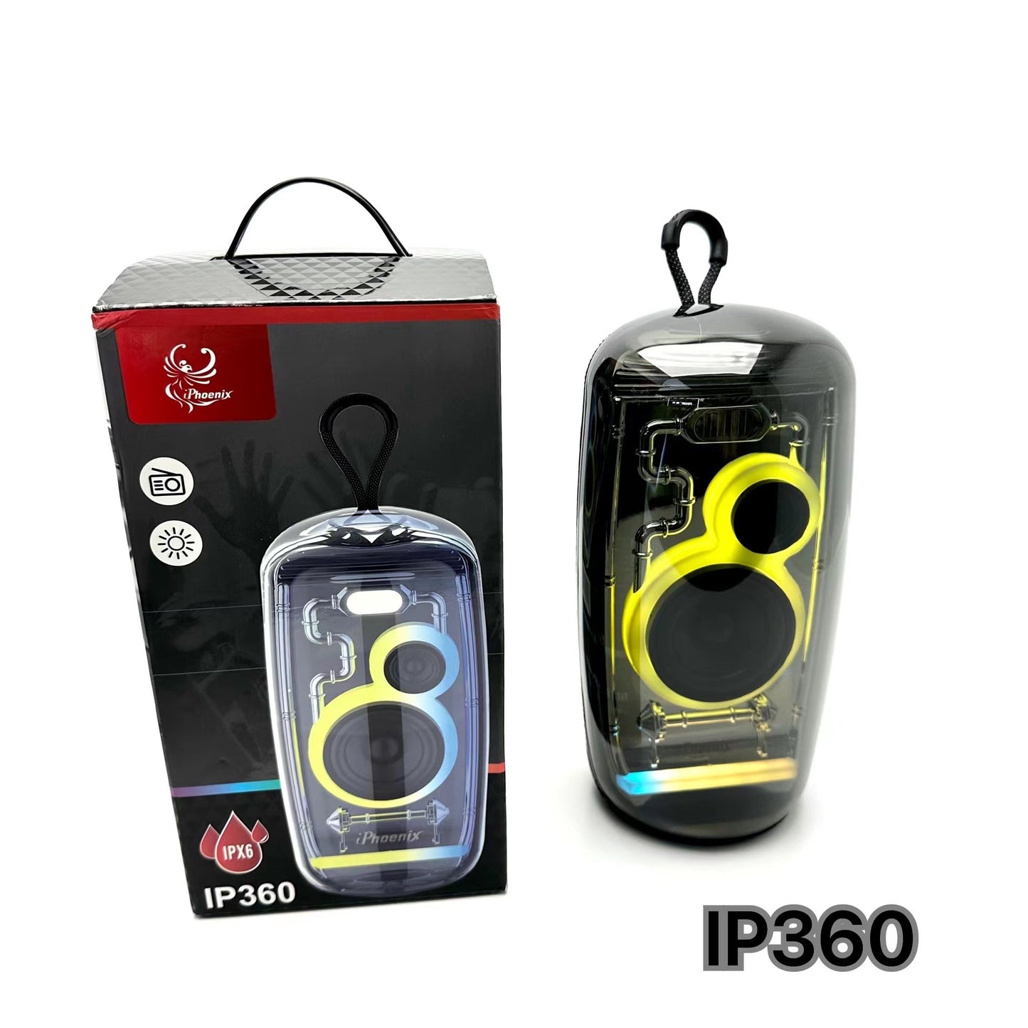 IP 360 Bluetooth Light Up Speaker with Radio