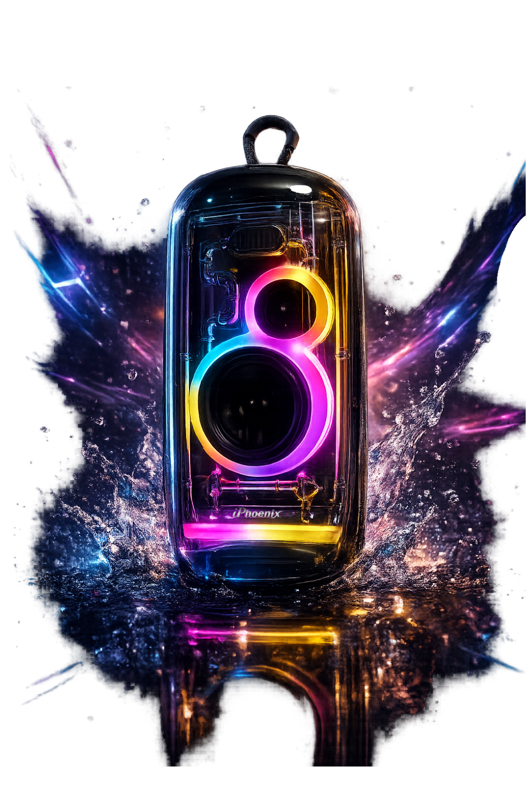 Bocina Bluetooth RGB Transparente iPhoenix