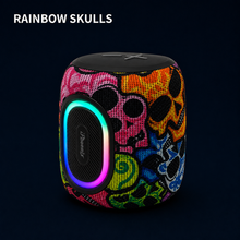 iPhoenix IP-190 8W Mini Bluetooth Speaker - Rainbow Skulls, RGB, TWS & IPX6