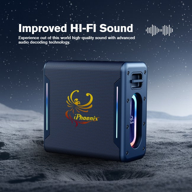 IX-100 6 Hrs/ 4000 mAh Wireless BT XBass Portable Karaoke Speaker with Microphone - Blue